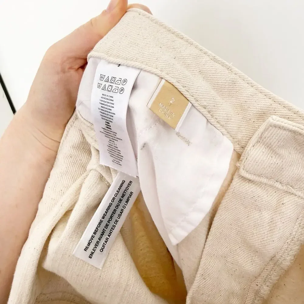 Michael Kors Relaxed Wide-Leg Jeans in Natural Wash Size 2